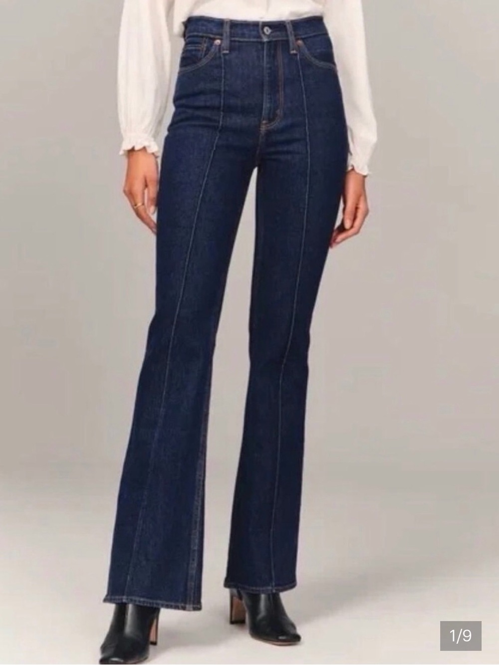 Abercrombie & Fitch Vintage Flare Front seam Dark Blue Women's Jeans